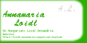 annamaria loidl business card